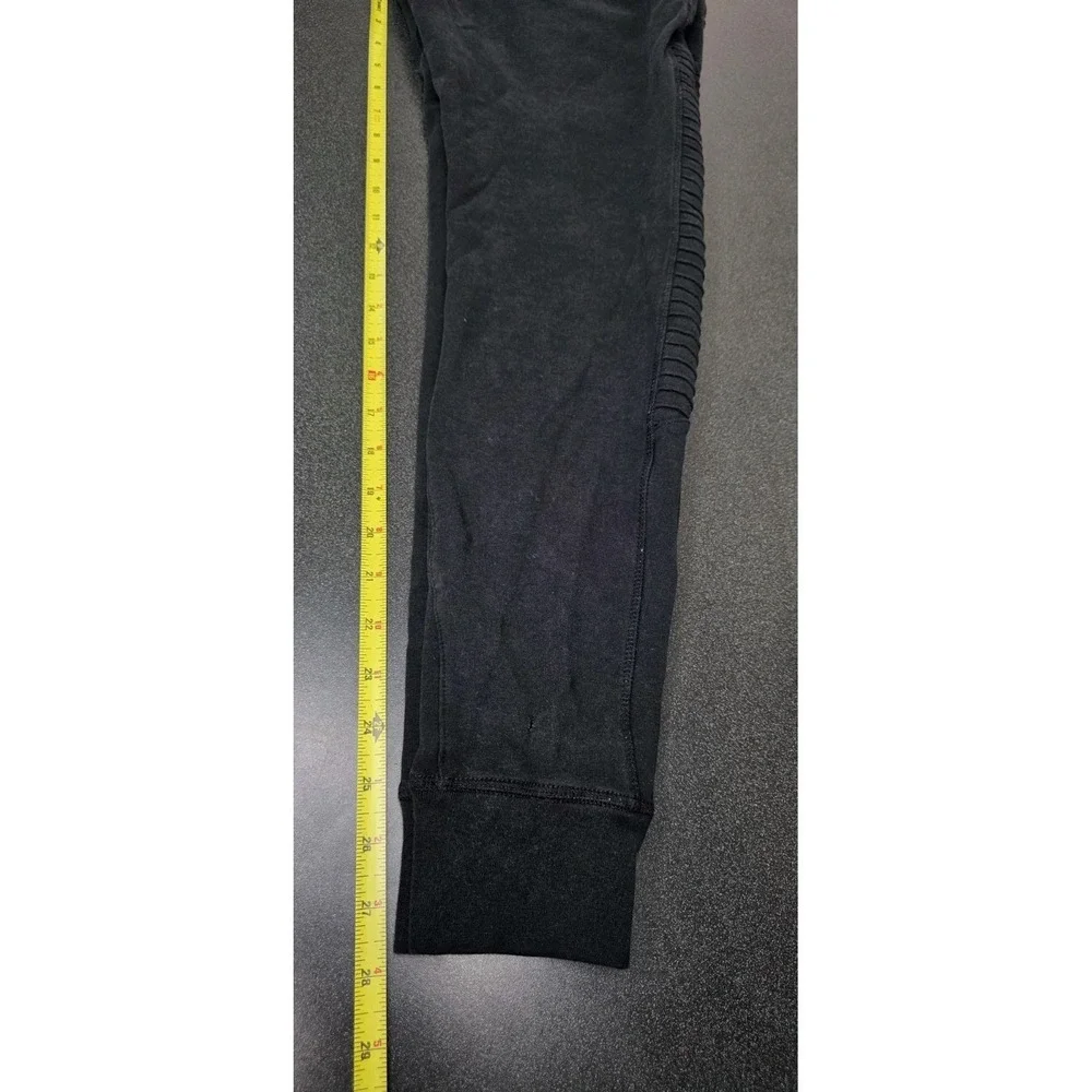 Alo Yoga Black Moto Zipper Pocket Jogger Sweatpants Woman Gym‎ Lounge XS